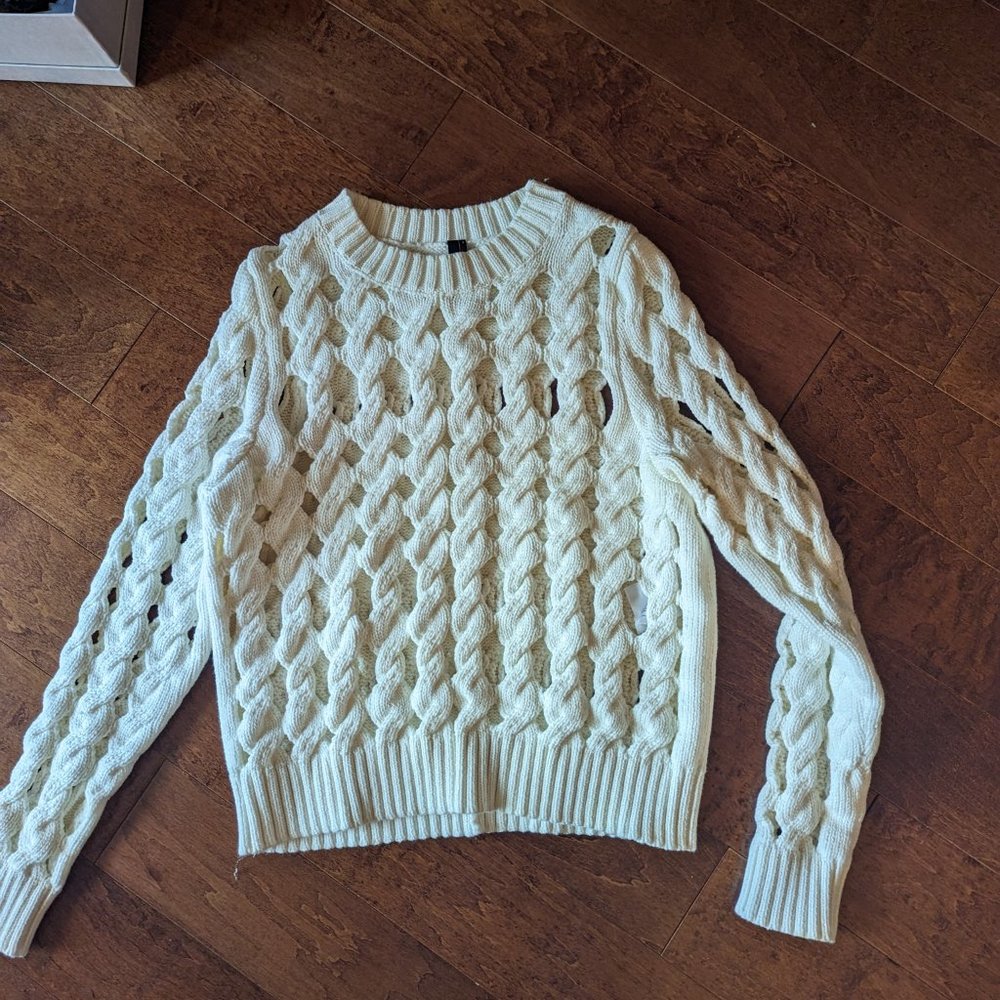 Marc Cain open Knit wool sweater